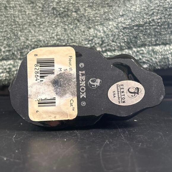 Fenton Lennox Black “Perky Cat” Hand Painted Signed by Artist - Picture 9 of 11